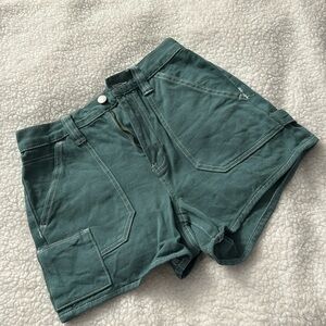 PACSUN turquoise shorts with white stitching